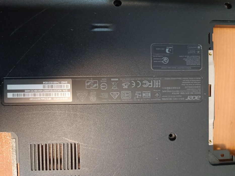Продам нижню кришку (дно корпуса) для ноутбука Acer Aspire 5 A515-51-5