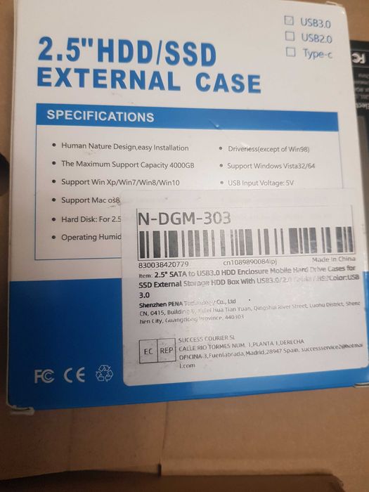 2,5" карман для диска hdd. ssd