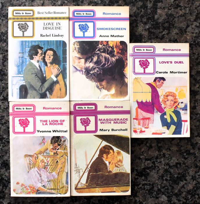 5 Rare books from the "Romance" and "Best Seller Romance" Collections