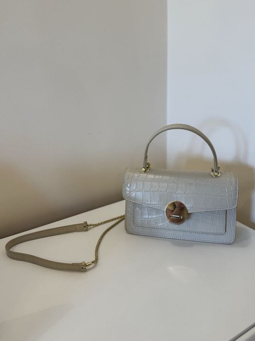 Шкіряна сумка бежева Estro