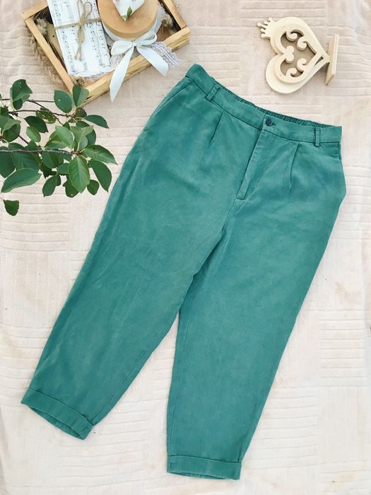 Брюки бананы ZARA M L, с косыми карманами, высокая посадка, оверсайз