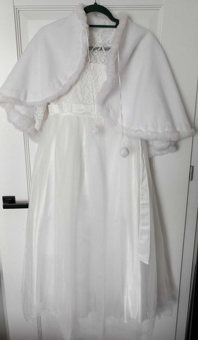 Alba sukienka dziewczęca komunijna dł. 125 cm rozmiar 160 BEZ BOLERKA