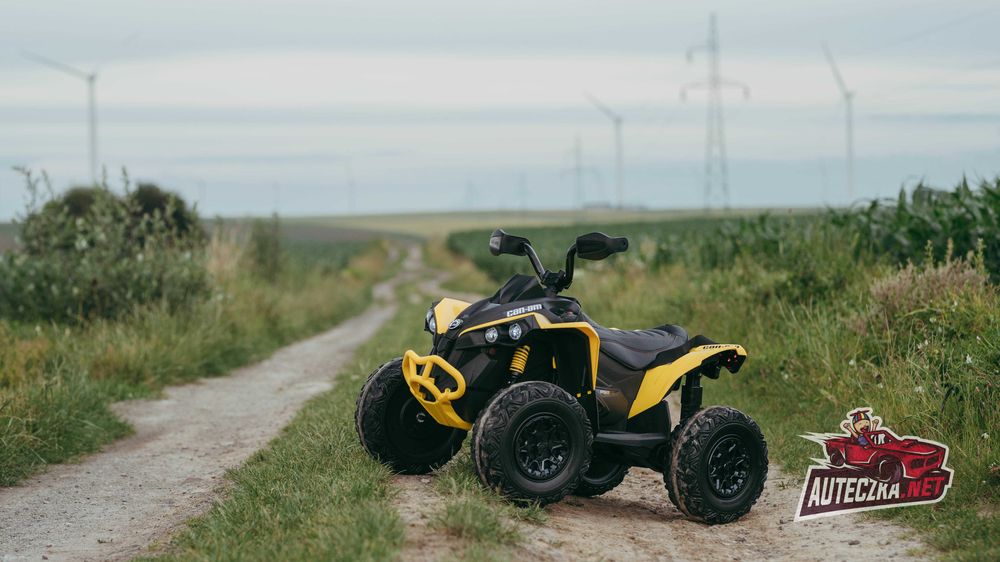 MOCNY QUAD dla dzieci CAN AM RENEGATE 2x200W 24V żółty