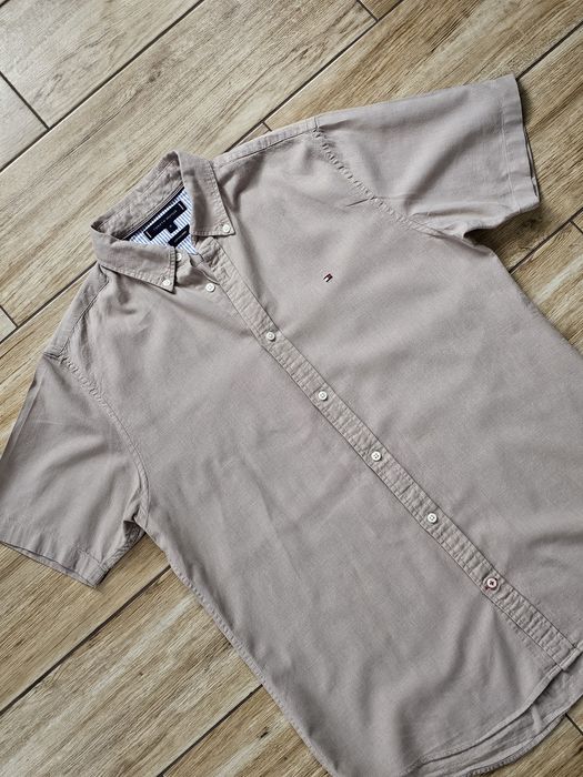 koszula TOMMY HILFIGER lniana  r. M  len - okazja jak NOWA