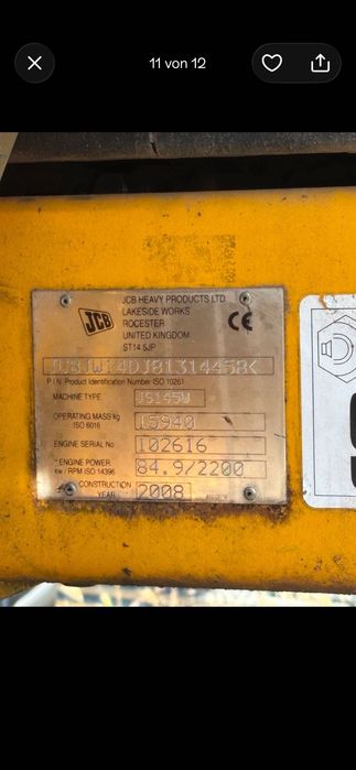 Екскаватор JCB JS145W