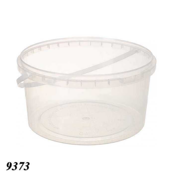 Контейнер відро пластикове харчове прозоре, біле. Пластиковое ведро