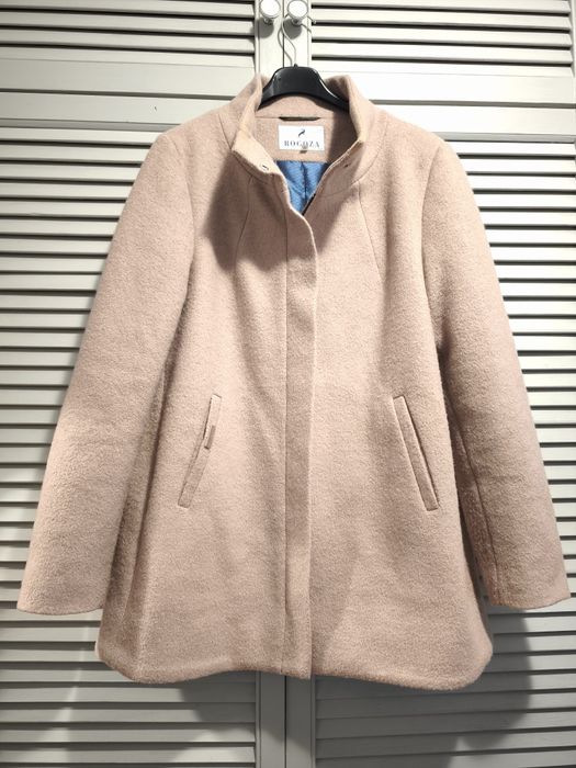 Rogoza płaszcz damski, pudrowy rozmiar M