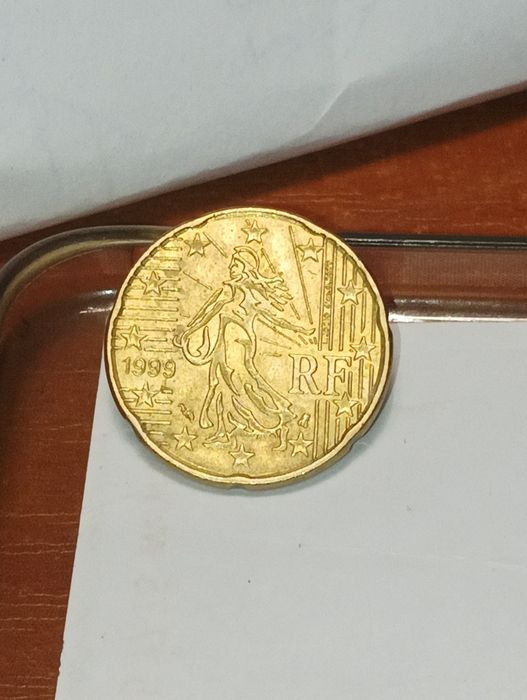 Moneta kolekcjonerska 20 eurocent z 1999 r Francja