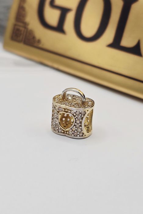 Złoty charms torebka próba 585 14k