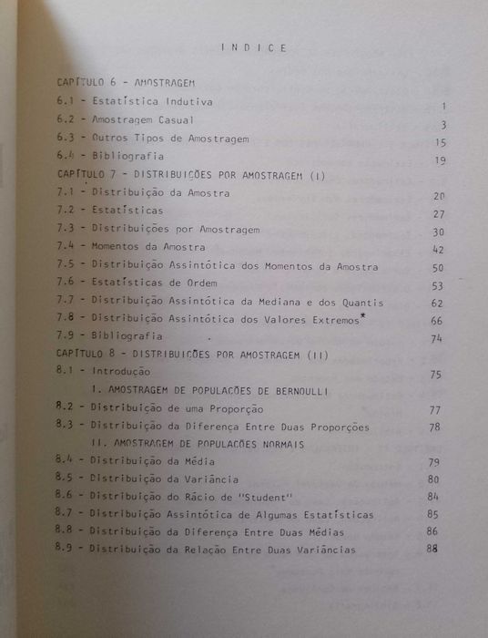 Probabilidades e estatística, Bento José Ferreira Murteira (2 volumes)