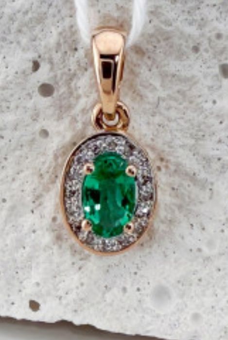 Кулон біле золото 0,53гр з діамантом 2,5мм з біркою