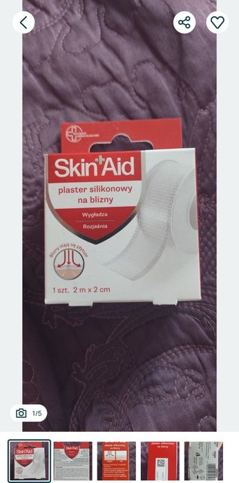 Silikonowy plaster na blizny