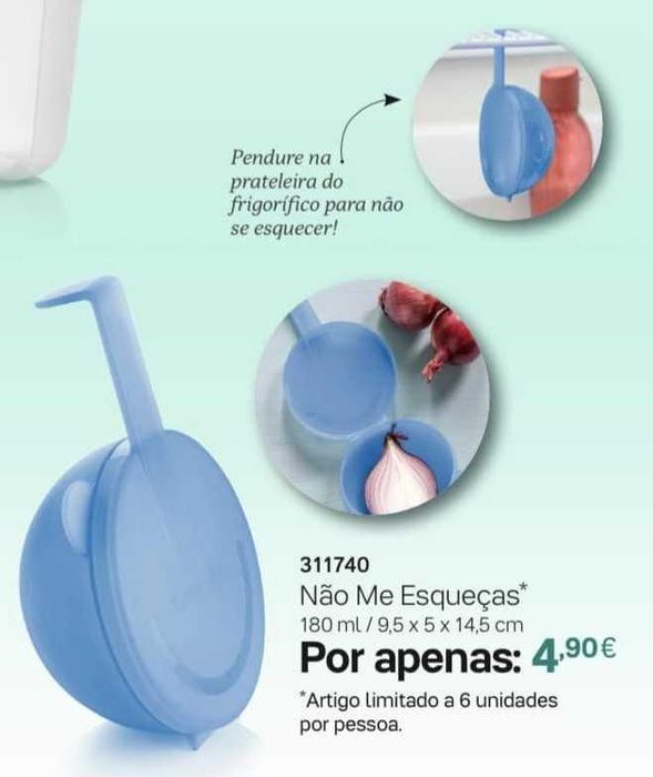 NOVO Conserva Metades (Tomete, Cebola ou limão) Tupperware