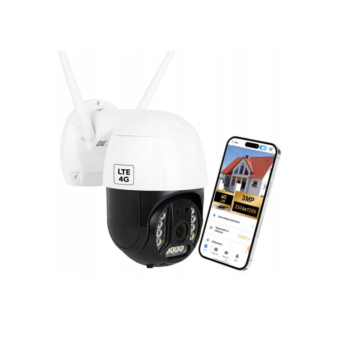 Kamera obrotowa ZOOM zewnętrzna PTZ na kartę SIM bezprzewodowa LTE GSM