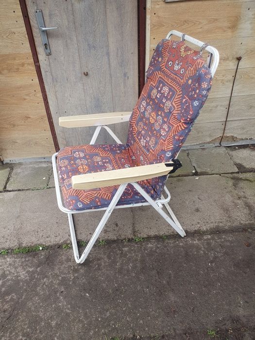 Leżak fotel ogrodowy PRL