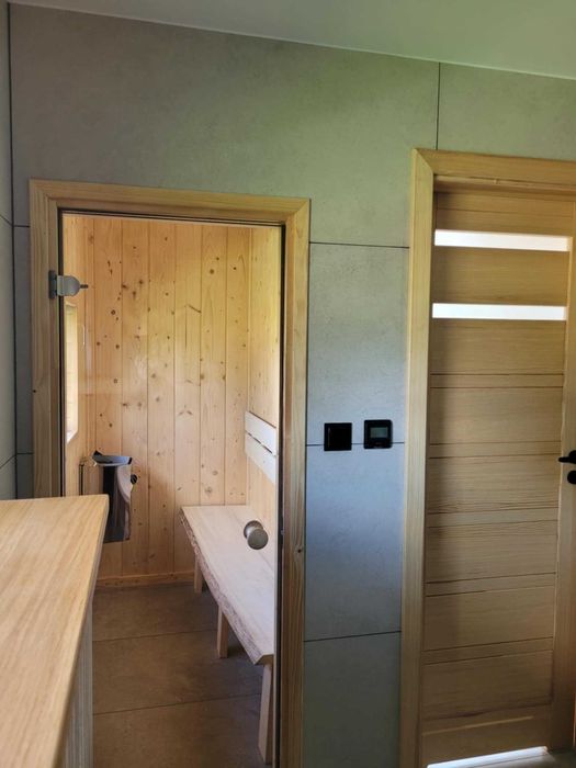 Domki Echo lasu, Zwierzyniec,  Roztocze, balia z jacuzzi, sauna