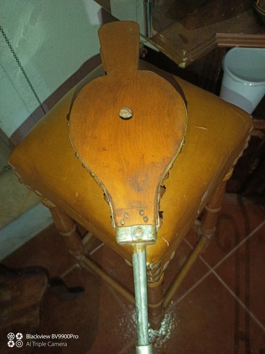 Pequeno soprador de fole antigo para lareira