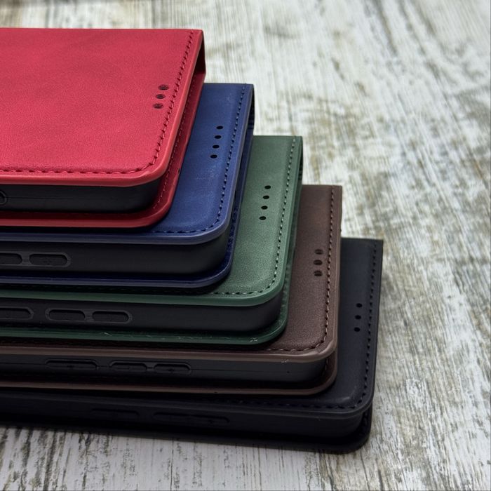 Чехол книжка кожаный Leather Book на Samsung S25 FE/ S24 FE На магните. Чохол