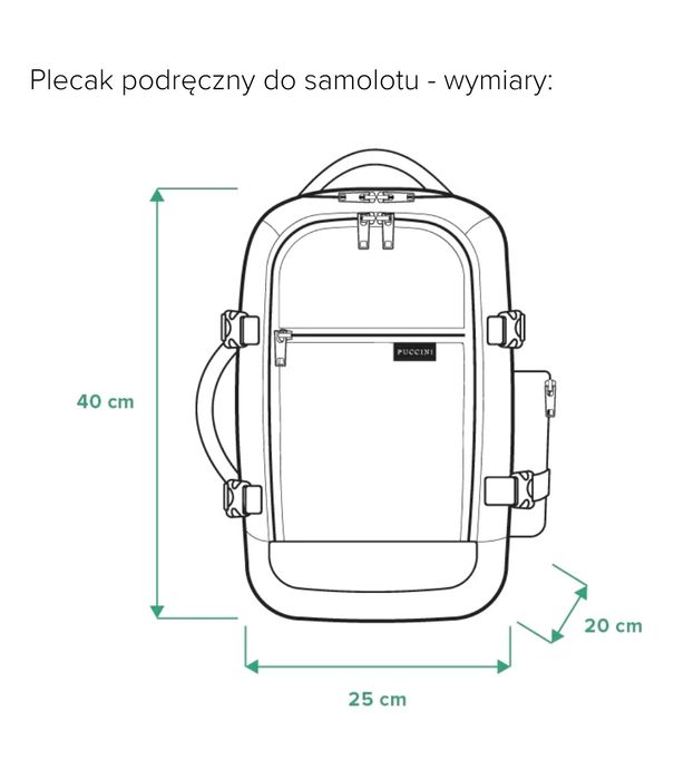 Plecak Puccini do samolotu