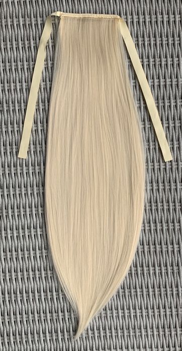 Premium Ultra włosy doczepiane, jasny złoty blond, kucyk, 330.