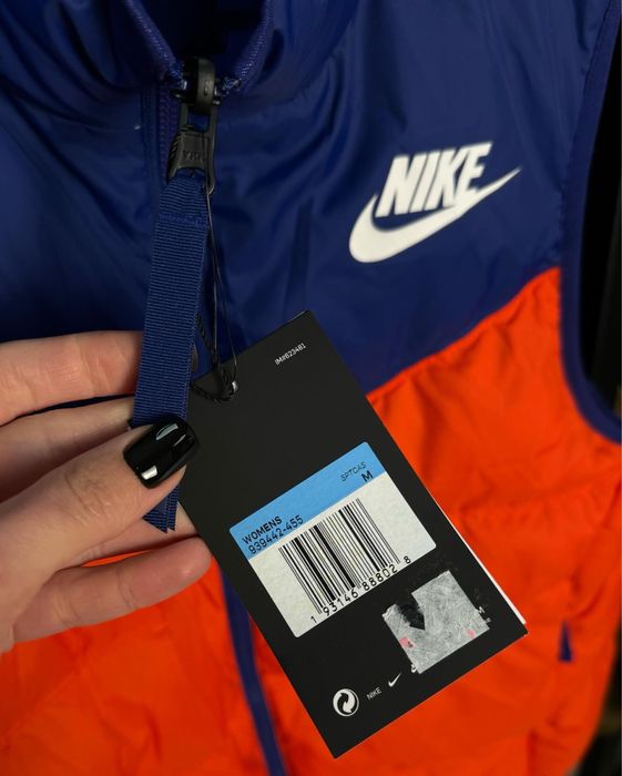 Двостороння жилетка nike унісекс помаранчева синя найк безрукавка: 2 ...