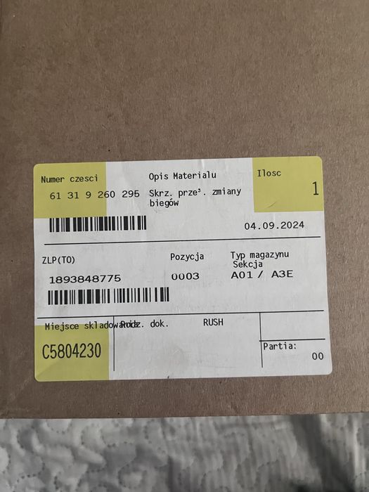 BMW X1 E84 – przełącznik zmiany biegów