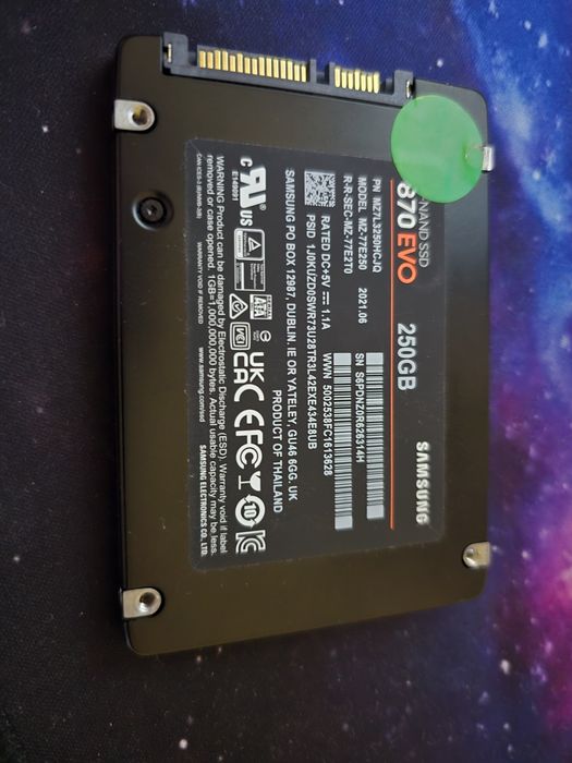 Samsung evo 870 SSD M.2 250GB  99% життя