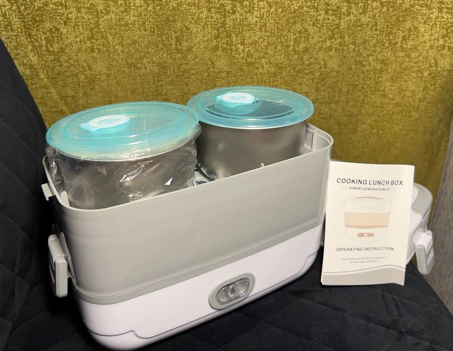 Електричний ланч-бокс 2-в-1: готуйте та розігрівайте їжу будь-де!