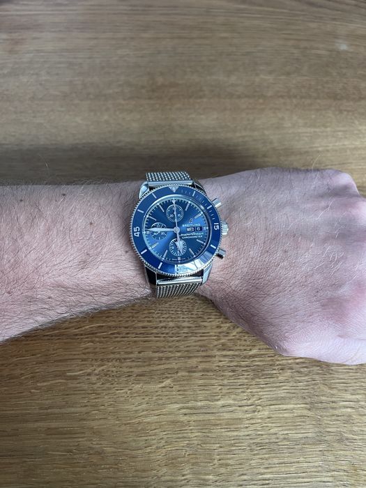 Breitling Superocean Heritage II Chronograph 44mm | Blue Dial | Mesh