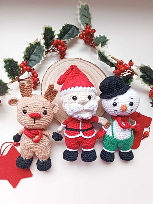 Bonecos de Natal em Amigurumi