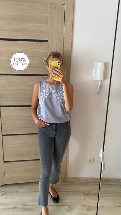 Bluzka bez rękawków - 100% bawełna