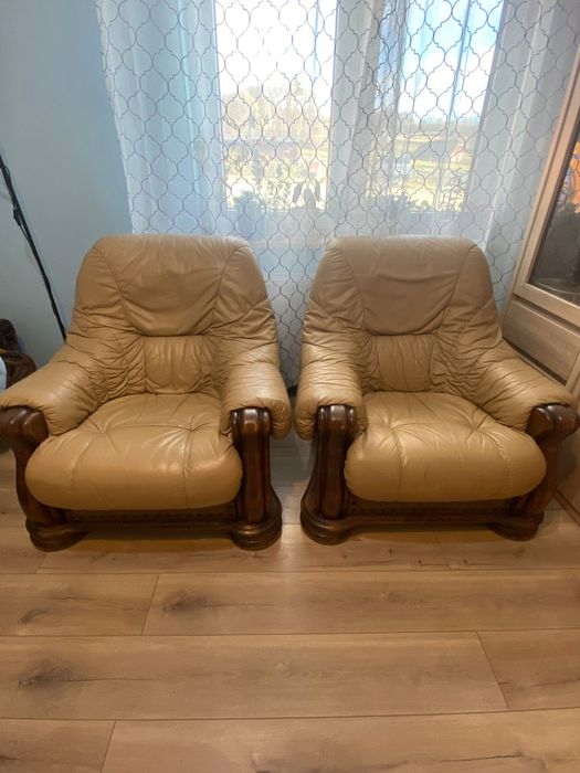 Skórzane meble wypoczynkowe