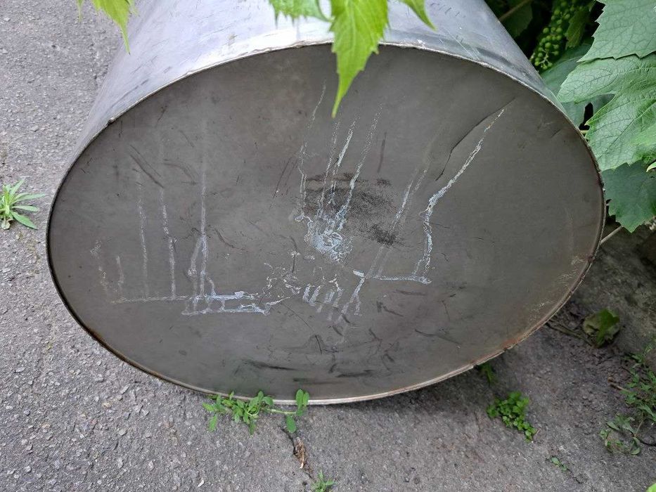 Каструля/Бак із нержавіючої сталі, 100 л, з кришкою.