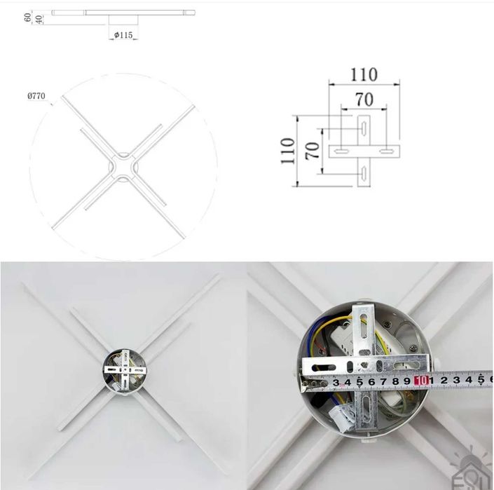 Люстра стельова 70вт лед
