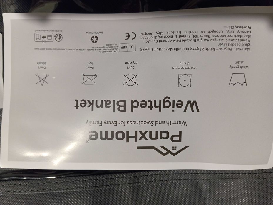 Manta pesada anti-stress, 9kg, 150cm*200cm