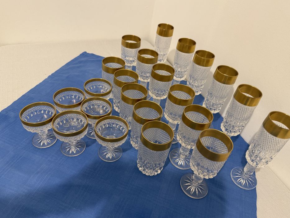 Złocone Kieliszki z Huty Anna