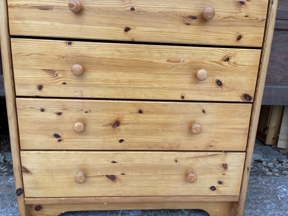 Drewniana komoda lite drewno- 6 szuflad