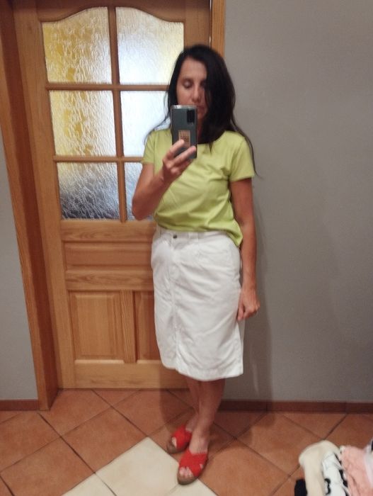 Spódnica biała dżinsowa rozmiar 38