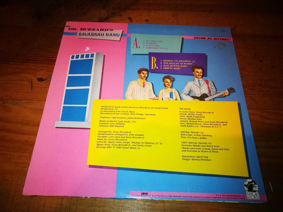 DR Buzzards’s Original Savanah Band-Calling All Beatniks (Ed USA)  LP