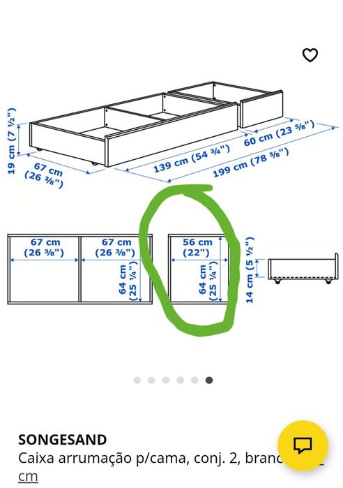 Gaveta Ikea Songesand