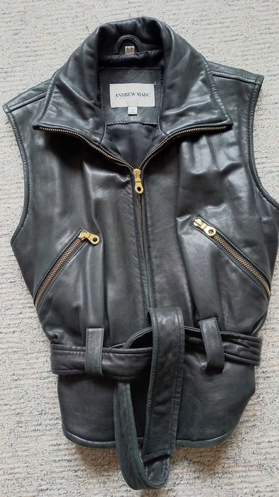 Шкіряний жилет ANDREW MARC Корея.