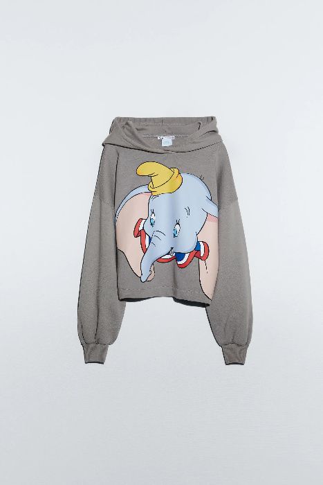 ZARA Luksusow BLUZA ze słoniem DUMBO z kapturem M