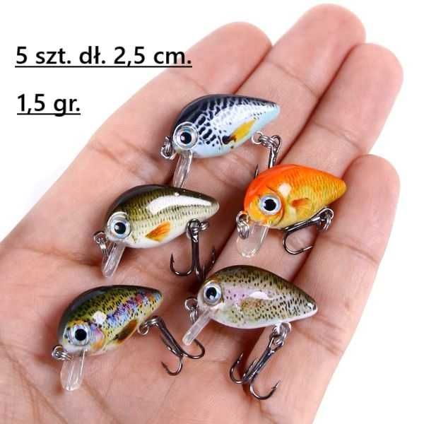 Mikro Woblery Przynęty sztuczne 5 szt.