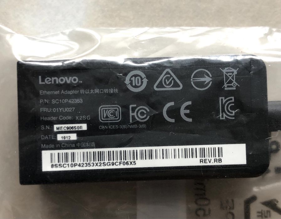Кабель-перехідник Lenovo ThinkPad Ethernet