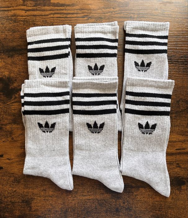 Skarpetki adidas 12 par szare nowe skarpetki 39-42