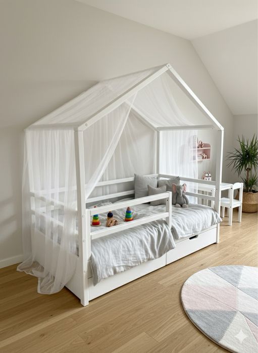 Ліжко дитяче горище з дахом матрацом кровать чердак двоповерхове домик