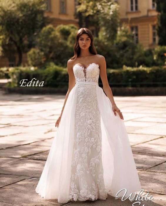 Весільна сукня рибка айворі