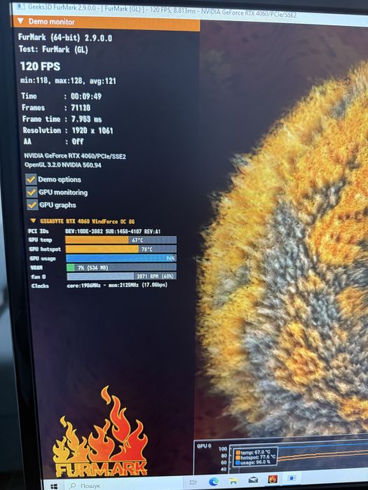 Ігровий системний блок RTX 4060 Комп’ютер Ryzen 7 Игровой ПК 32GB ОЗУ