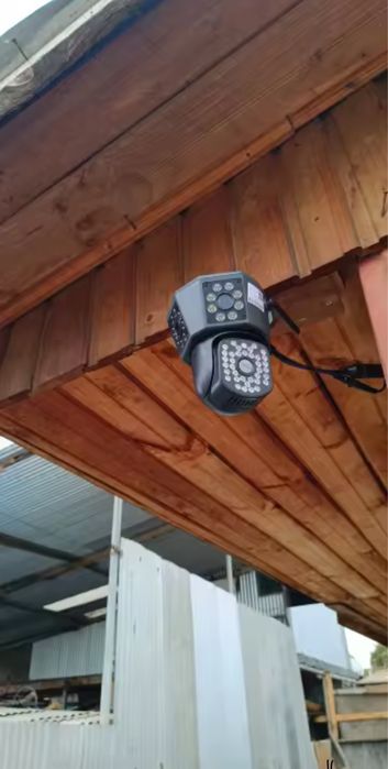 Качественная камера  12MP WIFI IP 3 объектива уличная поворотная PTZ