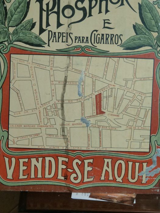 Chapa publicitária antiga Tabaco